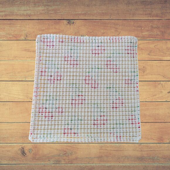 Jar Gripper, Handmade Jar Opener, Yellow with Red Cherries - Picture 4 of 4